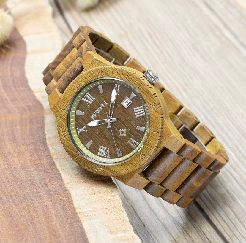 Montre en Bois Naturel Élégance Premium – Style Unique & Éco-Chic