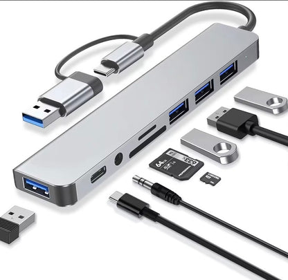Station d'Accueil USB-C 7- en-1 en Alliage  avec concentrateur Multi-ports