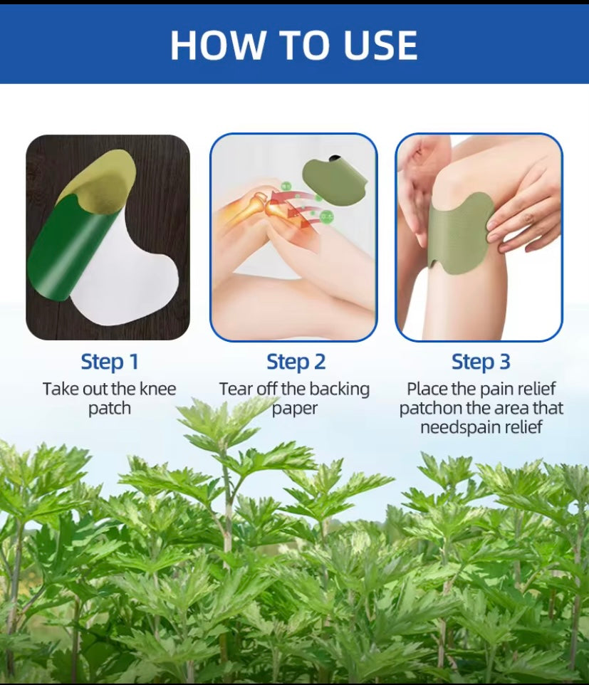 Patch Herbal Naturel à l'armoise qui  soulage les douleurs du dos, des articulations et les genoux